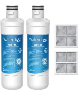 2 Pack Waterdrop PP-RWF1200A Replacement Water Filter. - Picture 1 of 9