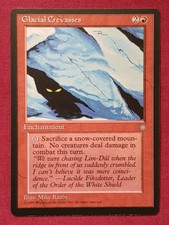 Magic The Gathering ICE AGE GLACIAL CREVASSES single red card MTG