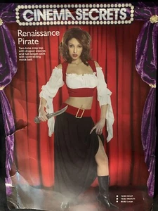 LADIES RENAISSANCE PIRATE COSTUME SIZE LARGE - Picture 1 of 1
