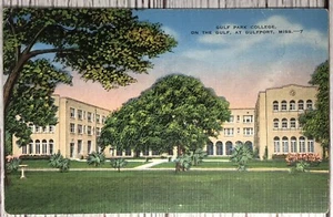 Gulf Park College For Women Gulfport Mississippi LINEN POSTCARD - Picture 1 of 2