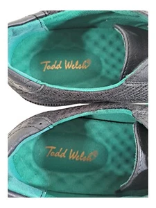 Oxford elegante Freizeitschuhe Herren Größe 8,5 D Schnürschuhe Kappe Zehe schwarz neu Todd Welsh - Bild 1 von 10