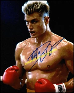 Dolph Lundgren Rocky Ivan Dragonoff Gunnar Los Mercenarios Autógrafo Firmado UACC - Imagen 1 de 1