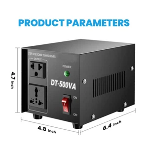 1PCS Voltage Converter 500 Watt Transformer 110V to 220V/220V to 110V Up & Down - Afbeelding 1 van 8