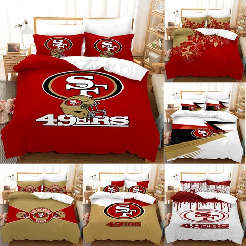 San Francisco 49ers Bedding Sets 3Pcs Duvet Cover Comforter Cover Pillowcases Cover