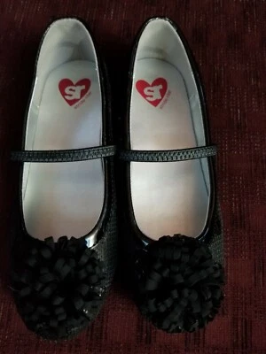 Zapato Elegante Stride Rite Kenleigh Negro Niñas Talla 2M Nuevo Foto 1 de 4