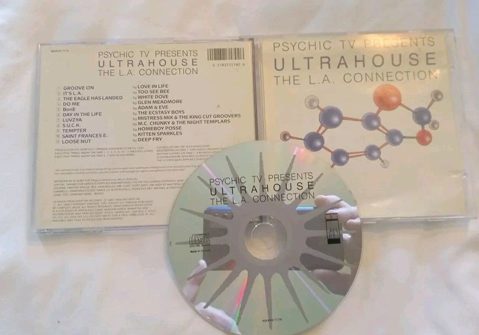 Psychic TV Presents ‎Ultrahouse The L.A. Connection CD 1991 Wax Trax NMint Foto 1 de 1