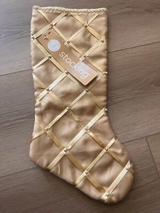 Vtg Martha Stewart Christmas Stocking Satin Ribbon Bead - Picture 1 of 5