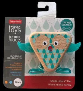 Fisher Price Wooden Toys Shape-imals Owl with Moveable Wings - Developmental Toy - Picture 1 of 7