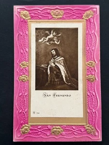holy card chromolithography postal "SANTO FERNANDO" - Picture 1 of 1