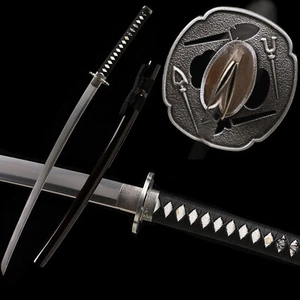 T10 Clay Tempered Katana Hand Polishing Japanese Samurai Sword Real Hamon - Picture 1 of 15