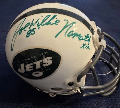 JOE NAMATH Signed/Autographed New York Jets HOF Speed Mini Helmet JSA🔥 - Image 1 of 3