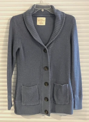 Cárdigan Natural Reflections Mediano Acero Azul Suéter Tejido con Botones Clásico Foto 1 de 4