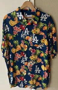 La Dodgers Floral and Fruit Hawaiihemd Herren Gr. XL Knopfleiste Kurzarm - Bild 1 von 5