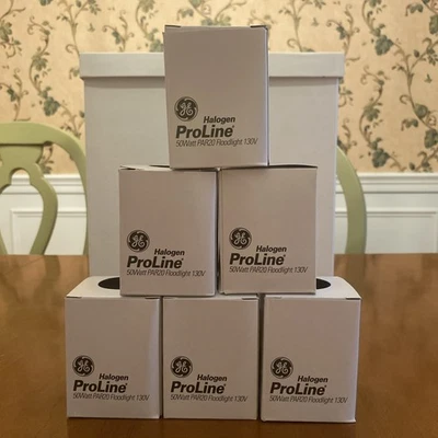 GE Proline 50 Floodlight bulbs, PAR 20, new in box, 6 bulbs in lot - Image 1 of 4