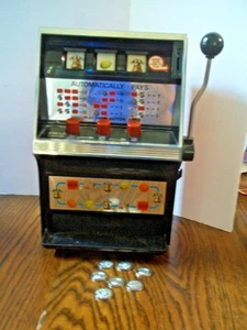 VINTAGE Waco Toy Slot Machine Bank 1972 WORKS TOKENS INCLUDED - Picture 1 of 12
