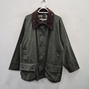 Barbour Vintage A230 Beaufort Tartan Wax Waterproof Green Jacke Mantel Gr. C 44 - Bild 1 von 10