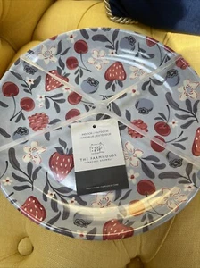 THE FARMHOUSE, RACHEL ASHWELL MELAMINE Side Plates Berry Multi Set of 4 Cherry - Picture 1 of 7