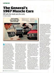 2014 Hemmings Artículo The General's 1967 Muscle Cars GM - Historia del Auto de Colección - Imagen 1 de 1