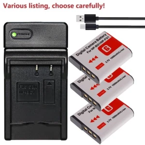 NP-BG1/NP-FG1 Battery or charger for Sony CyberShot DSC-W120 DSC-W210 DSC-W215 - Picture 1 of 46