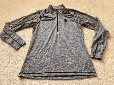 Antigua Michigan State Spartans Women’s Quarter Zip Heather Charcoal Gray Medium - Image 1 of 4