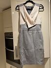 Oasis work dress size 36 size 8 grey and beige pencil 