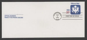 2002 US Scott # UO91 37c Eagle Official Mail FDC - Picture 1 of 1