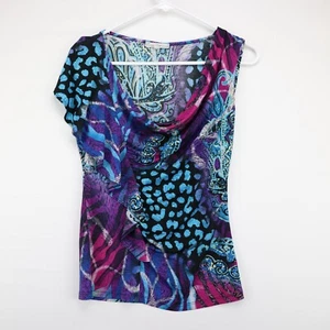 Moa Moa Shirt Half sleeve/Tank Colorful Fun Animal Print Y2K Medium - Picture 1 of 9