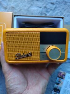 Roberts Revival Petite DAB/DAB+/FM Bluetooth Portable DAB Radio, Sunburst Yellow