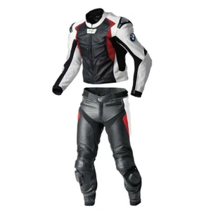BMW Motard Hommes Combinaisons de moto Balade Armure Véritable Cuir Courses - Imagen 1 de 2