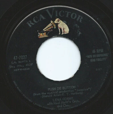 Lena Horne With Neal Hefti&apos;s Orchestra And Chorus* - Push De Button 0 7"  4 - Image 1 of 2