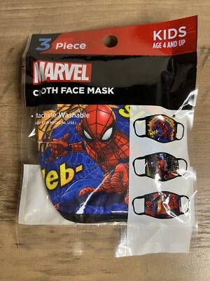 Marvel 3 Pack Reusable Cloth Face Masks - Marvel Spiderman Berkshire BRAND NEW - Image 1 of 2