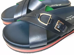 RALPH LAUREN Purple Label Martez Mens Blue Slide Sandals Size US 8.5 $500 - Picture 1 of 11