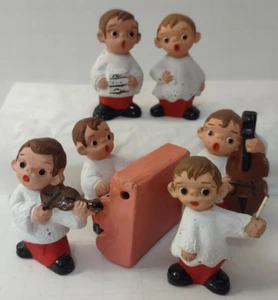 Spanish Mud People 6 Chorknaben mit Instrumenten Kirche Band Hymne Sänger 2" - Bild 1 von 11