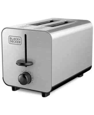 BLACK+DECKER 2 Slice Extra-Wide Self-Centering Toaster Stainless Steel TR1050SS: - Image 1 of 4