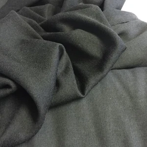 15-18m VINTAGE CREPE WOOL Poly Fabric Textile Roll Off Black fashion dress - Picture 1 of 12