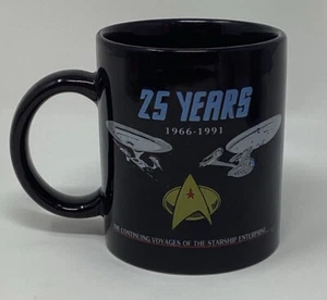 Star Trek 1990’s Mugs 25 years Star Fleet Command Next Generation Small Chip - Picture 1 of 6