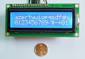 Afficheur alphanumérique LCD avec 2 lignes de 16 caractères et éclairage - Imagen 1 de 1