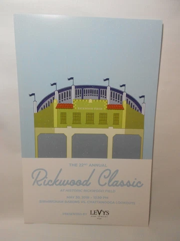 2018 Birmingham Barons Chattanooga Lookouts Rockwood Classic Poster Baseball Cover