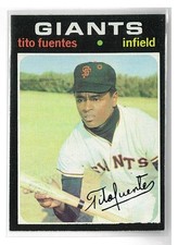 1971 Topps Tito Fuentes  San Francisco Giants #378 Near Mint NM