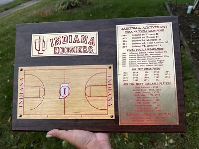1993 IU Indiana University Hoosiers Basketball Wall Plaque NCAA Championships - Image 1 of 4