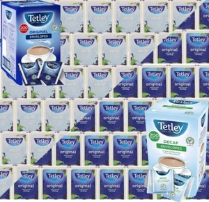 Tetley Tea Bags Envelopes Sachets Teabags Individually Wrapped Tagged String UK - Picture 1 of 17