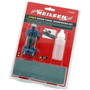 Neilsen Wood Chisel Sharpening Hone Guide Honing Oil & Stone Tool Set 3pc - Afbeelding 1 van 2