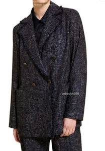 MARINA RINALDI, Wool Blend Blazer in Blue , Size 27 MR, 18W US, 48 DE, 56 IT - Picture 1 of 22