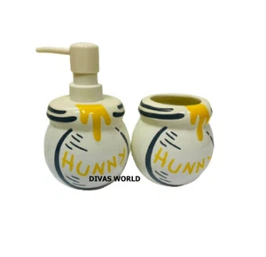 Winnie The Pooh Soap Lotion Dispenser ,Brush Holder Tumbler Bathroom Accessories - Picture 1 of 27