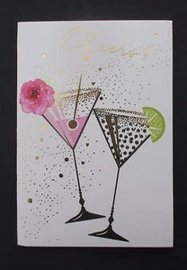 GBOT Cheers Martini glasses CHIC Pocket Travel Journal diary Sketch Book dream - Imagen 1 de 7