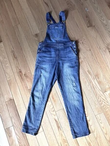 Girls' XL 14 Straight Leg Overalls Dark Wash Cat & Jack - Picture 1 of 10