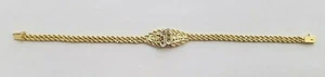 PULSERA DE DAMA INICIAL DE ORO AMARILLO ""D"" 14 QUILATES, AJUSTE HASTA 6,5 - Imagen 1 de 9