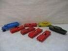 8 1950's Plastic Vehicles with Boat and Dump Truck