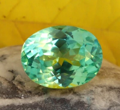 21.35 Karat AAA Natürlich Brasilien Grün Paraiba Turmalin Oval Schnitt Locker - Bild 1 von 4