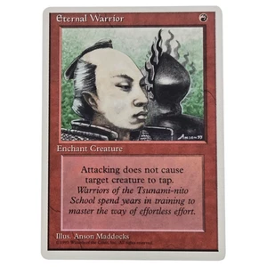 MTG Eternal Warrior 4th Edition 4ED Common Red Enchantment  Magic the Gathering - Picture 1 of 2